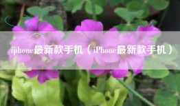 iphone最新款手机（iPhone最新款手机）