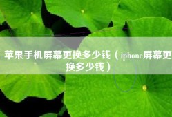 苹果手机屏幕更换多少钱（iphone屏幕更换多少钱）