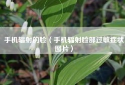 手机辐射的脸（手机辐射脸部过敏症状图片）