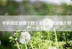 手机稳定器哪个好（手机稳定器哪个好一点）