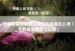 手机键盘亮度怎么调手机亮度怎么调「手机键盘亮度怎么调」