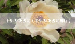 手机系统占比（手机系统占比排行）