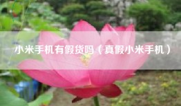 小米手机有假货吗（真假小米手机）