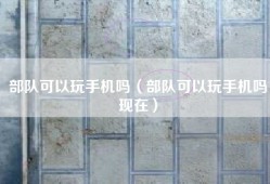 部队可以玩手机吗（部队可以玩手机吗现在）