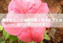 用手机怎么连接打印机（用手机怎么连接打印机打印试卷）