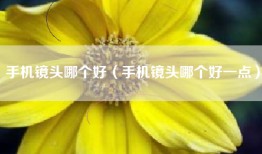 手机镜头哪个好（手机镜头哪个好一点）