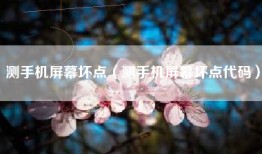 测手机屏幕坏点（测手机屏幕坏点代码）