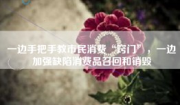 一边手把手教市民消费“窍门”，一边加强缺陷消费品召回和销毁