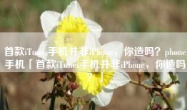 首款iTunes手机并非iPhone，你造吗？phone手机「首款iTunes手机并非iPhone，你造吗？」