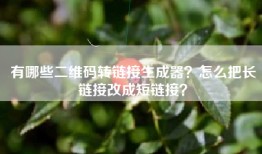 有哪些二维码转链接生成器？怎么把长链接改成短链接？