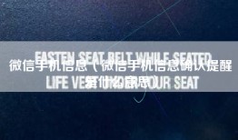微信手机信息（微信手机信息确认提醒是什么意思）