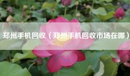 郑州手机回收（郑州手机回收市场在哪）