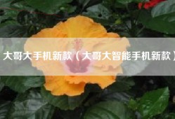 大哥大手机新款（大哥大智能手机新款）