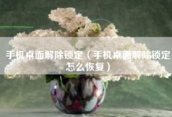 手机桌面解除锁定（手机桌面解除锁定怎么恢复）