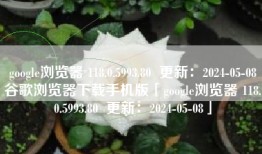 google浏览器 118.0.5993.80  更新：2024-05-08谷歌浏览器下载手机版「google浏览器 118.0.5993.80  更新：2024-05-08」