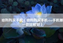 给妈妈买手机（给妈妈买手机vivo手机哪一款比较好）