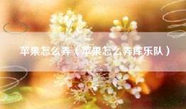 苹果怎么弄（苹果怎么弄库乐队）