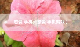 恋爱 手机（恋爱 手机游戏）