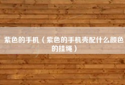 紫色的手机（紫色的手机壳配什么颜色的挂绳）