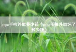 oppo手机外屏多少钱（oppo手机外屏坏了多少钱）