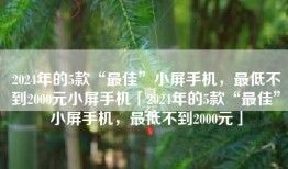2024年的5款“最佳”小屏手机，最低不到2000元小屏手机「2024年的5款“最佳”小屏手机，最低不到2000元」