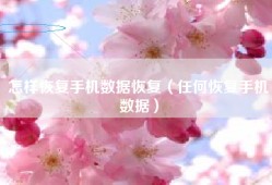 怎样恢复手机数据恢复（任何恢复手机数据）