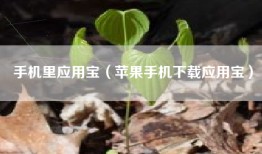 手机里应用宝（苹果手机下载应用宝）