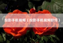 投影手机视频（投影手机视频软件）