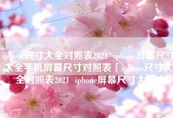iphone尺寸大全对照表2021  iphone屏幕尺寸大全手机屏幕尺寸对照表「iphone尺寸大全对照表2021  iphone屏幕尺寸大全」