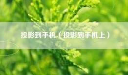 投影到手机（投影到手机上）