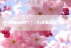 手机计算器魔术（手机计算器魔术教程）