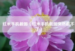 红米手机截图（红米手机截图突然截不了）