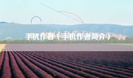手机作者（手机作者简介）