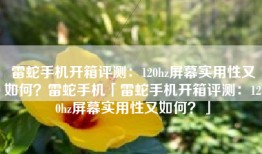 雷蛇手机开箱评测：120hz屏幕实用性又如何？雷蛇手机「雷蛇手机开箱评测：120hz屏幕实用性又如何？」