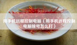 用手机远程控制电脑（用手机远程控制电脑除号怎么打）