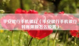 平安银行手机银行（平安银行手机银行转账限额怎么设置）
