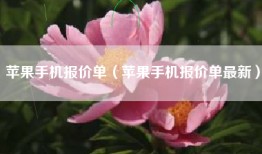 苹果手机报价单（苹果手机报价单最新）