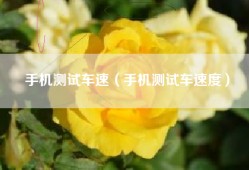手机测试车速（手机测试车速度）