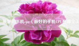 最好的手机cpu（最好的手机CPU是哪个）