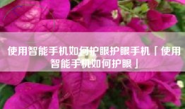 使用智能手机如何护眼护眼手机「使用智能手机如何护眼」