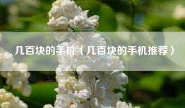 几百块的手机（几百块的手机推荐）
