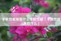 手机性能是指什么手机性能「手机性能是指什么」