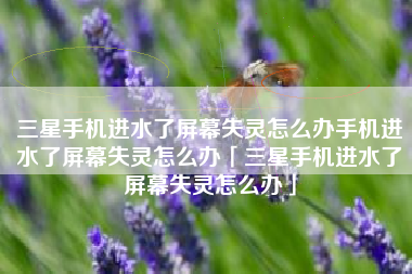 三星手机进水了屏幕失灵怎么办手机进水了屏幕失灵怎么办「三星手机进水了屏幕失灵怎么办」