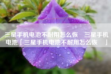 三星手机电池不耐用怎么恢復三星手机电池「三星手机电池不耐用怎么恢復」