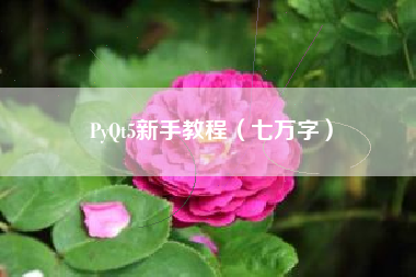 PyQt5新手教程(七万字) PyQt5新手教程(七万字)
