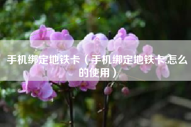 手机绑定地铁卡（手机绑定地铁卡,怎么的使用）