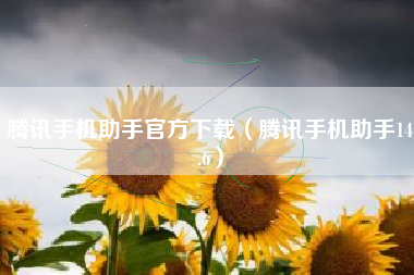 腾讯手机助手官方下载（腾讯手机助手14.6）