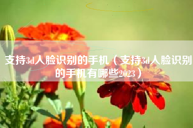 支持3d人脸识别的手机（支持3d人脸识别的手机有哪些2023）