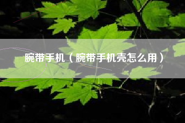 腕带手机（腕带手机壳怎么用）