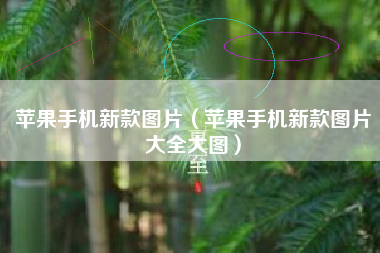 苹果手机新款图片（苹果手机新款图片大全大图）